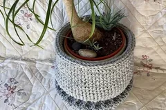 Crochet Basket with Handles