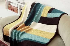 Parquet Pattern Blanket Free Knitting Pattern