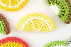 Fruit Slice Keychains Free Crochet Pattern