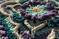 Square with a Floral Motif Free Crochet Patterns