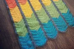 Waterfall Ripple Blanket Free Crochet Pattern