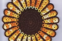 Sunflower Potholder Free Crochet Pattern