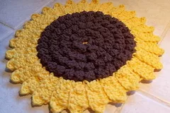 Crochet Sunflower Potholder Free Pattern