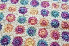 Sunburst Square Crochet Blanket Free Pattern