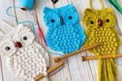 Owl Wall Hanger Free Crochet Pattern