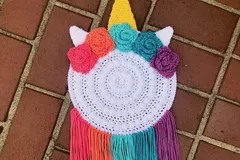 Unicorn Wall Hanger Free Crochet Pattern