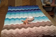 Ocean Waves Throw Free Crochet Pattern