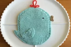 Chickadee Potholder Free Crochet Pattern