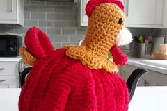 Red Rooster Tea Cozy Free Crochet Pattern