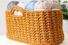 Jessie Stash Basket Crochet Free Pattern