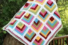 Mitered Granny Square Blanket