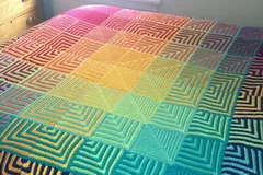 Hue Shift Baby Blanket Free Crochet Patterns