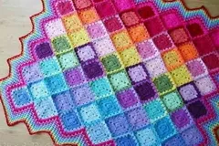 Happy Harlequin Blanket Free Pattern