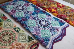 Kaleidoscope crochet blanket free pattern