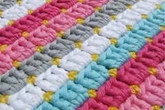 Block stitch baby blanket