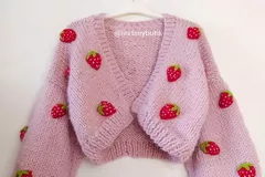 Strawberry cardigan knitting pattern