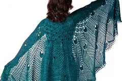 Peacock shawl knitting pattern