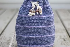 Crochet drawstring pouch free pattern