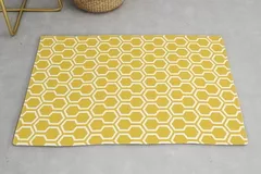 Yellow honeycomb pattern