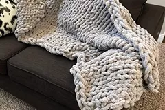 Fat knitted blanket