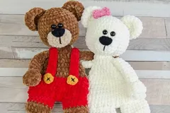 Teddy bear lovey crochet pattern free