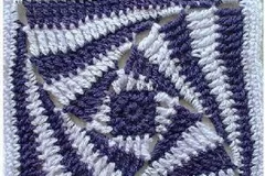 Kaleidoscope granny square pattern