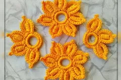 Irish crochet flowers