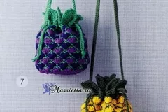 Crochet pineapple purse