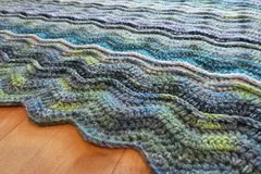 Reversible ripple afghan free pattern