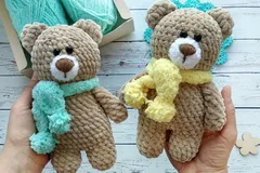 Teddy bear lovey crochet pattern