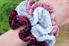 Hyperbolic Velvet Scrunchies