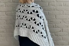 Puff Stitch Pocket Shawl