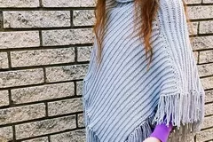 Knit-Look Crochet Poncho