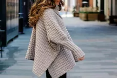 Crochet Poncho With Sleeves