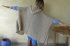 Hooded Crochet Poncho