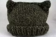 Cat-Eared Ponytail Hat