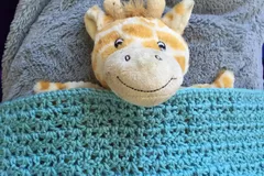 V-Stitch Crochet Doll Blanket Free Pattern