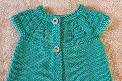 All in one baby cardigan knitting pattern