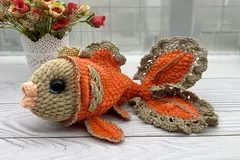 Crochet goldfish