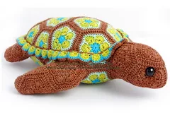 African flower crochet turtle