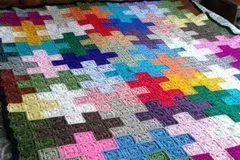 Crochet puzzle blanket