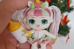 Crochet unicorn doll pattern