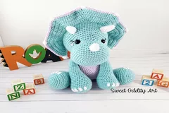 Triceratops Dinosaur Crochet Pattern By Sweet Oddity Art