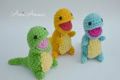 Baby T-Rex Dinosaur Amigurumi Crochet Pattern By Ami Amour