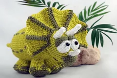 Trevor, The Triceratops Crochet Pattern For Beginner By Il Dikko