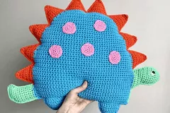 Crochet Dinosaur Cushion Pattern By Flo And Dot Shop