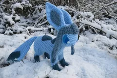 Glaceon Pokemon Crochet Pattern By Nerdy Knitter Designs