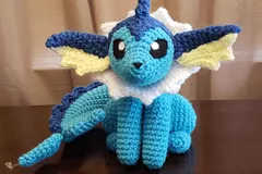 Vaporeon Amigurumi Pattern By 1 Up Crochet