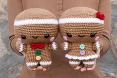 Gingerbread Twins Amigurumi Crochet Pattern By Storyland Amis