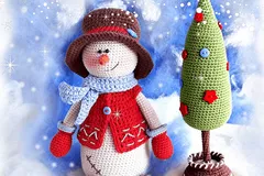 Crochet Snowman Amigurumi With Christmas Tree Pattern By Knit A Miracle